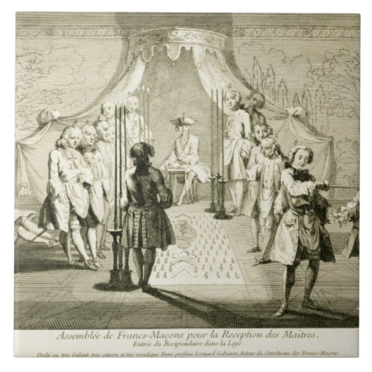 Zusammenbau der freien Maurer für die Einführung Fliese (Vorderseite)