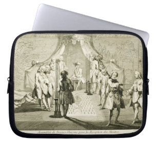 Zusammenbau der freien Maurer für die Einführung Laptopschutzhülle