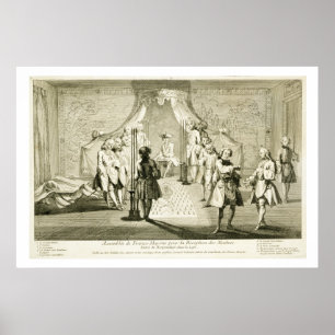 Zusammenbau der freien Maurer für die Einführung Poster