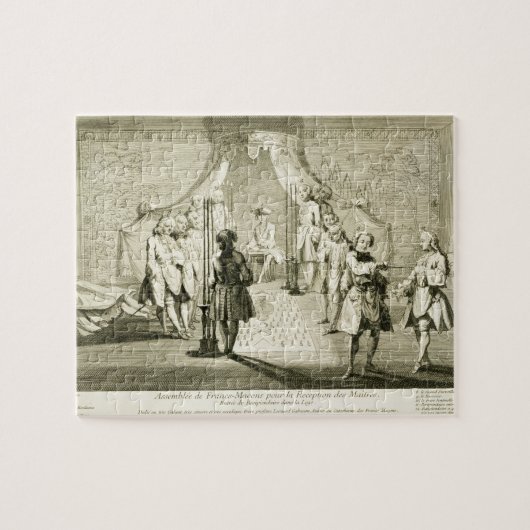 Zusammenbau der freien Maurer für die Einführung Puzzle (Horizontal)