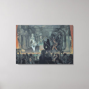 Zusammenbau der freien Maurer vor der Einführung Leinwanddruck