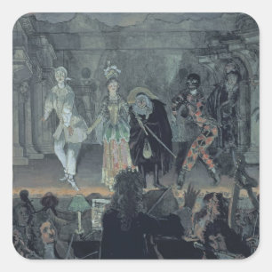 Zusammenbau der freien Maurer vor der Einführung Quadratischer Aufkleber