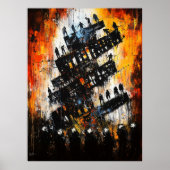 Zusammenbruch der Ordnung - expressionistische Dys Poster (Vorne)