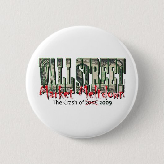 Zusammenbruch des Wall-Street-Marktes Button (Vorderseite)