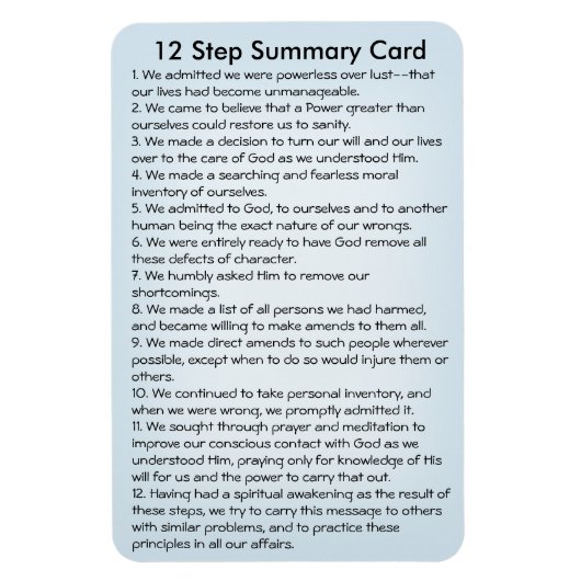 Zusammenfassung 12 Schritte Magnet (Vertikal)