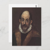Zusammenfassung Beschreibung El Greco selbst-portr Postkarte (Vorne/Hinten)
