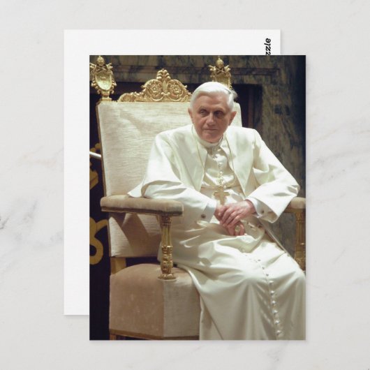 Zusammenfassung Beschreibung Papst Benedictus XVI  Postkarte (Vorne/Hinten)