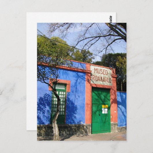 Zusammenfassung Das blaue Haus in Coyoacan, wo Fri Postkarte (Vorne/Hinten)