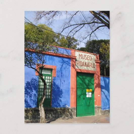 Zusammenfassung Das blaue Haus in Coyoacan, wo Fri Postkarte (Vorderseite)