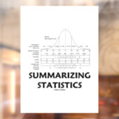 Zusammenfassung der Statistiken Normalverteilung Fensteraufkleber (Blatt 2)