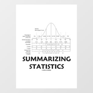 Zusammenfassung der Statistiken Normalverteilung Fensteraufkleber