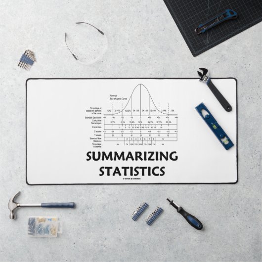 Zusammenfassung der Statistiken Normalverteilung Schreibtischunterlage (Arbeitsplatz)