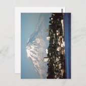 Zusammenfassung Mount Rainier über Tacoma, Washing Postkarte (Vorne/Hinten)