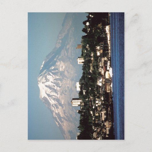 Zusammenfassung Mount Rainier über Tacoma, Washing Postkarte (Vorderseite)