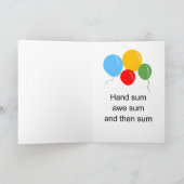 Zusammenfassung zum Geburtstag Karte (Innenseite)