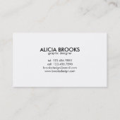 Zusammenfassungs-Art - Schwarzes Visitenkarte (Rückseite)