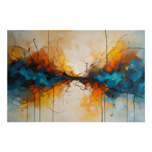 Zusammenfließende Ströme Poster