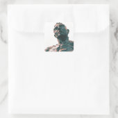 Zusammenfluss von David Zahn Quadratischer Aufkleber (Tasche)