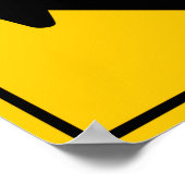 Zusammenführen des Verkehrswegszeichens (rechts) Poster (Ecke)