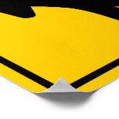 Zusammenführen des Verkehrswegszeichens (Verlassen Poster (Ecke)