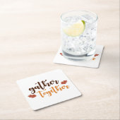 Zusammenführen von Erntedank-Herbstfarben Rechteckiger Pappuntersetzer (Vor Ort)