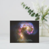 Zusammenführende Galaxien - Die Antennengalaxien Postkarte (Stehend Vorderseite)