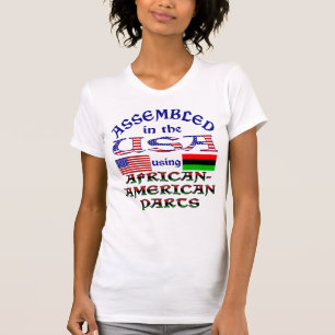 Zusammengebaut in den USA mit afroamerikanischen T T-Shirt