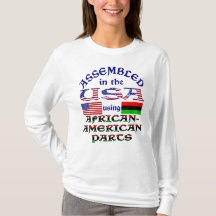Zusammengebaut in den USA mit afroamerikanischen T