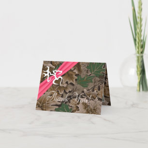 Zusammengefaltete Dankeskarten Pink Browning Camo Dankeskarte