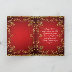 Zusammengefaltete Weihnachtskarte Feiertagskarte