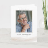 Zusammengefaltetes Gedenkprogramm mit Foto-Cover Karte (Vorderseite)