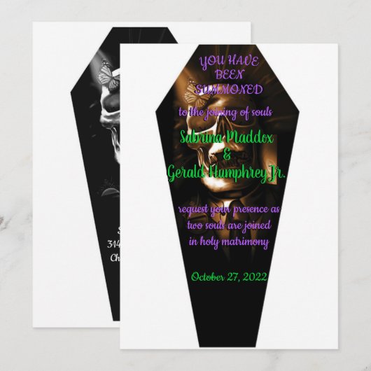 zusammengefasst einladung (Vorne/Hinten)