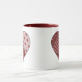 Zusammengeflicktes Patchwork-Herz Tasse (Zentrum)