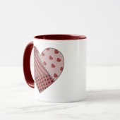 Zusammengeflicktes Patchwork-Herz Tasse (Vorderseite Links)