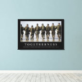 Zusammengehörigkeit: inspirierendes Zitat Leinwanddruck (Insitu (Holzboden))