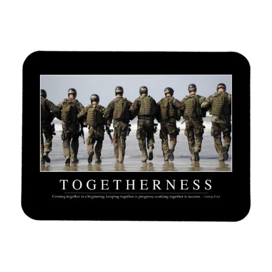 Zusammengehörigkeit: inspirierendes Zitat Magnet (Horizontal)