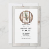 Zusammengehörigkeit Reimagisch Rustikales Weihnach Einladung (Vorderseite)