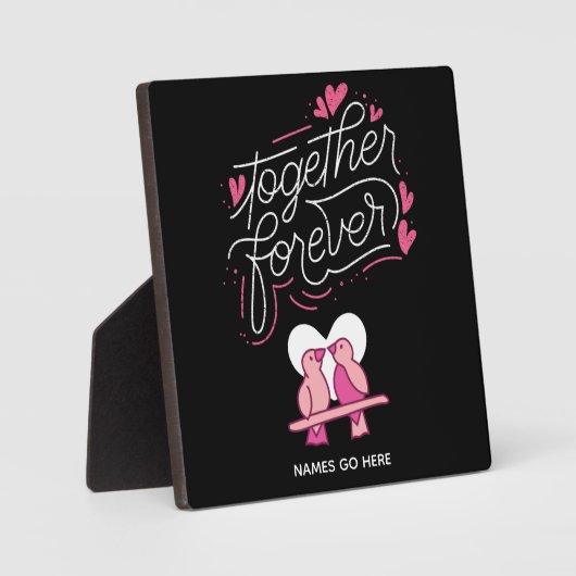 Zusammengenommen Forever Tabletop Plaque mit Easel Fotoplatte (Vorderseite)