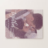 Zusammengenommen Forever Typografy Custom Foto Nam Puzzle (Horizontal)