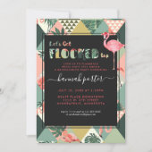 zusammengeschlossen | Flamingo Themed Bachelorette Einladung (Vorderseite)