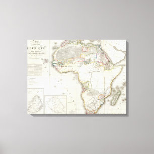 Zusammengesetzte Afrika-Karte Leinwanddruck