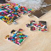 Zusammengesetzte Donuts in einer Schachtel Puzzle (Seite)