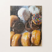 Zusammengesetzte Donuts in einer Schachtel Puzzle (Vertikal)