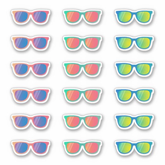 Zusammengesetzte Farben Spiegelglasaufkleber Aufkleber (Vorderseite)