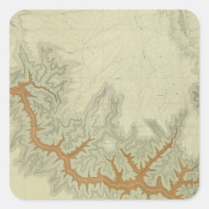 Zusammengesetzte geologische Karte von Kaibab Quadratischer Aufkleber