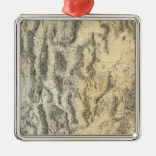 Zusammengesetzte Karte von Arizona, von Nevada und Silbernes Ornament