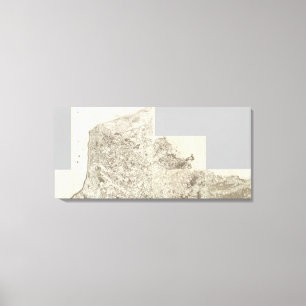 Zusammengesetzte Karte von Frankreich Leinwanddruck