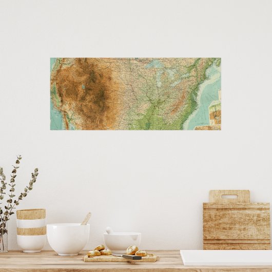 Zusammengesetzte Staaten Poster (Küche)