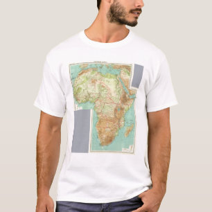 Zusammengesetztes Afrika mit Schifffahrtslinien T-Shirt