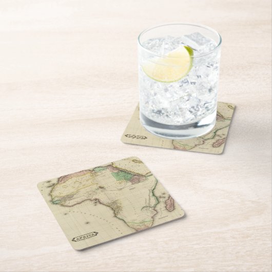 Zusammengesetztes Afrika Rechteckiger Pappuntersetzer (Vor Ort)